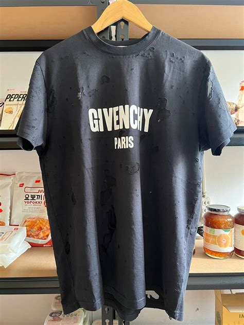 givenchy columbian-fit 17|GIVENCHY PARIS destroyed oversized t.